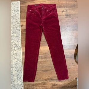 Kut from the Kloth Red Corduroy Skinny Jeans